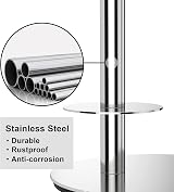 niffgaff Brushed Nickel Free-Standing Toilet Paper Holder Stand view 3