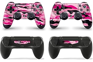 GIZMOZ N GADGETZ 2 x Pink CAMO Playstation 4 PS4 Controller Skins Full Wrap Vinyl Sticker