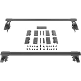 Go Rhino XRS Cross Bars - Bed Rail Kit for Mid-Sized Trucks without Tonneau Covers | Mild Steel, Textured Black | 5935000T | Fits 2005 - 2024 Nissan Frontier &amp; Other Mid-Sized Trucks (See description)