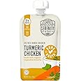 Serenity Kids Bone Broth Puree Made With Organic Veggies | Clean Label Project Purity Award Certified | 3.5 Ounce BPA-Free Pouch | Free Range Turmeric Chicken | 1 Count