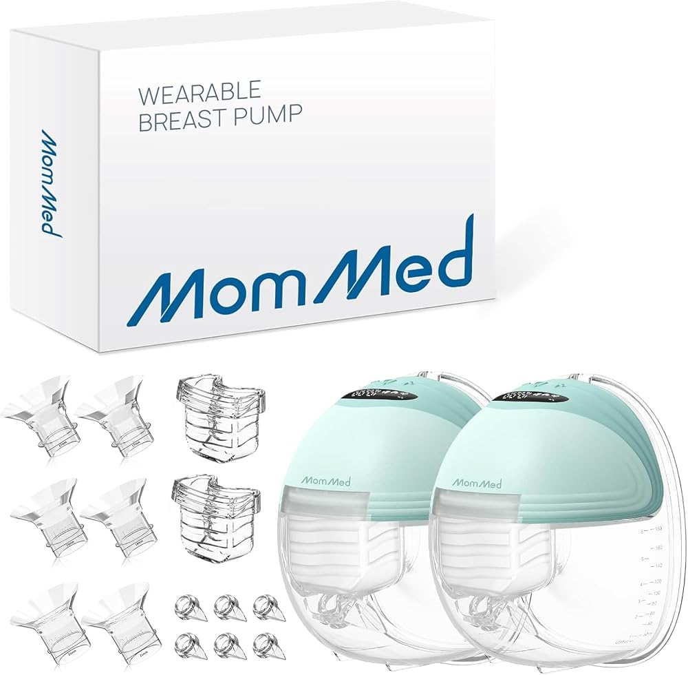 MOMMED Double Breast Pumps Hands Free 3 Modes 12 Levels 24 mm Flanges