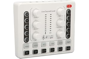 ZASCHMOY Live Sound Card V9SJ - Mini Sound Mixer Board with Voice Changing Effects for Live Streaming and Karaoke - HighQuali