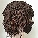 Bestag Wig Beard Hats Hobo Mad Scientist Rasta Caveman Handmade Knitted Warm Winter Caps Funny Party Mask Hair Beanies (Brown)