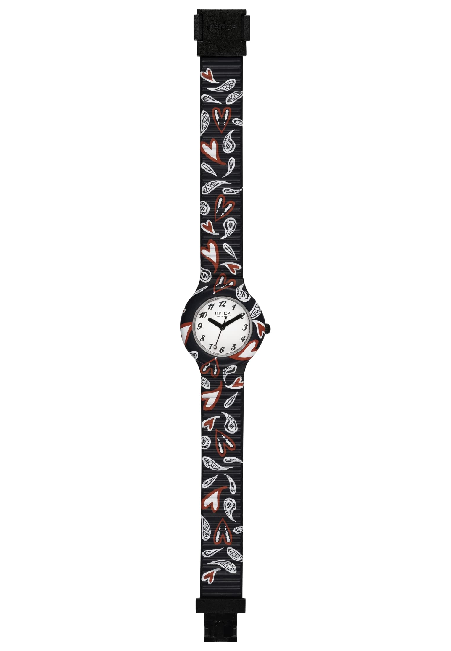 Hip Hop, Women's Watch, Heart by Heart Collection, Watch for Women with Stamped Silicon Bracelet, 32 mm Case, 3H Miyota 7T35 Quartz Movement