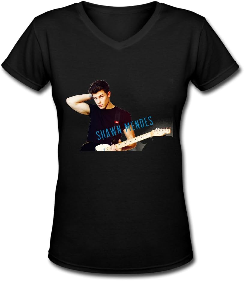 Shawn Mendes World Tour 2016 Women's V Neck Tee Shirt