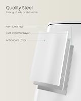SONGMICS 30 L Kitchen Bin Steel Pedal Trash Can with Inner Bucket view 5