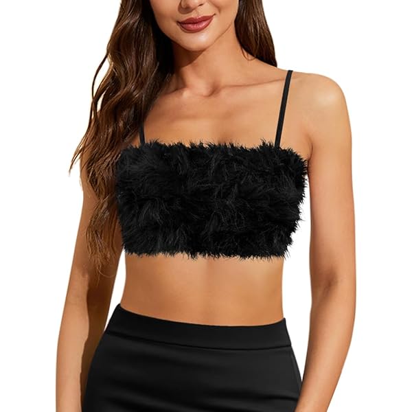 トップス epine feather fur bustier トップス epine feather fur bustier épine feather fur bustier