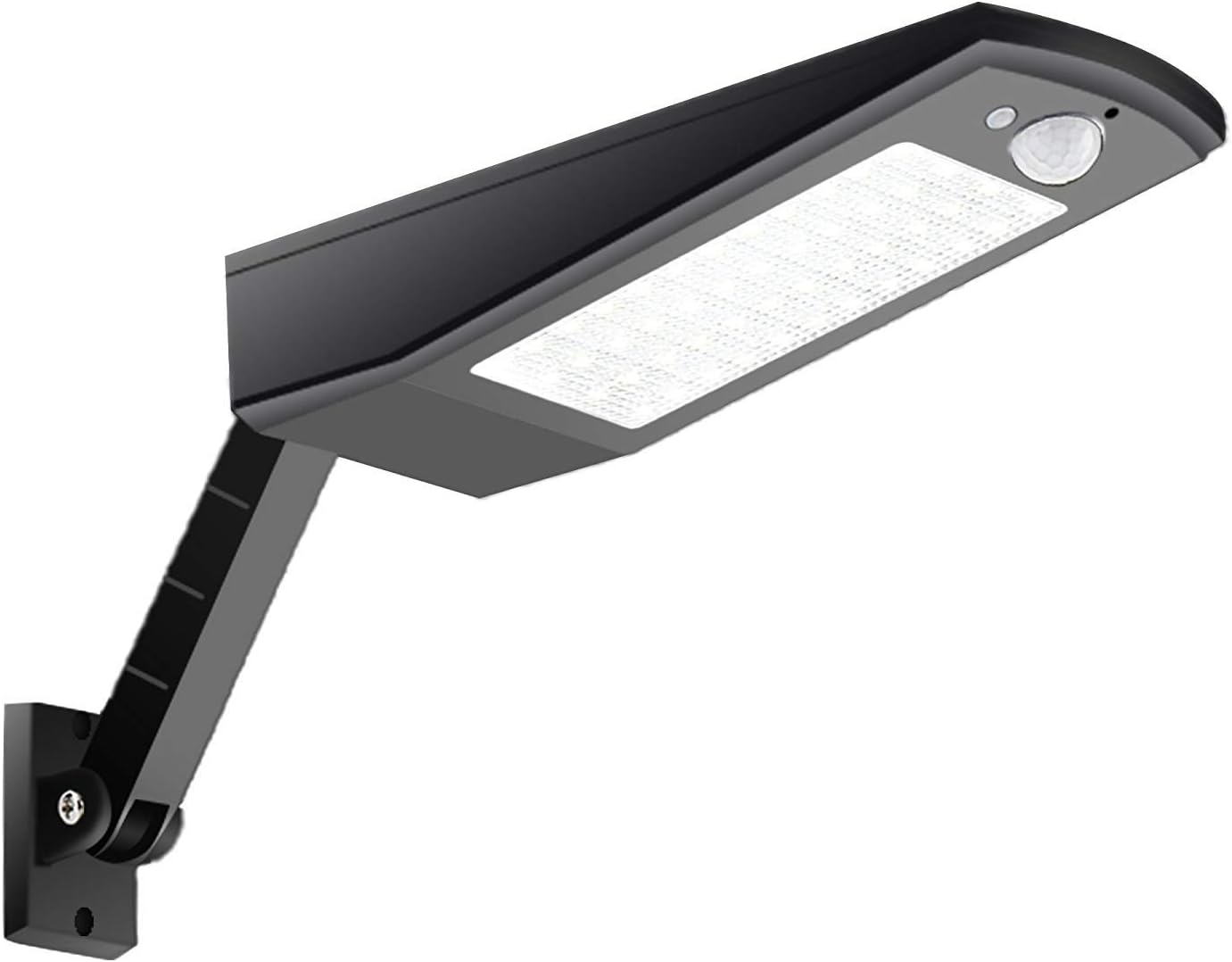 48LED 900LM LED Solar Light Wall Lamp PIR Motion Sensor Waterproof 4 Modes Emergency Light with Adjustable Pole Outdoor Lighting for Garden Fence Patio Deck Yard Driveway Stairs Outside Wall