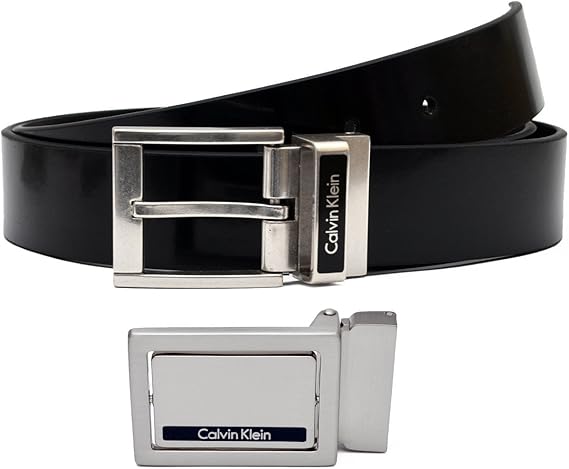 Amazon カルバンクライン Calvin Klein 2way リバーシブル レザー ベルト 替えバックル付 ブラック ブラウン 並行輸入品 ベルト 通販