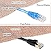 Cat 7 Ethernet Cable 5Ft (2Pack), Outdoor&Indoor, 10Gbps Support Cat7 Network, Heavy Duty Flat LAN Internet Patch Cord, Solid Weatherproof High Speed Cable for Router, Modem, Switch, Xbox, PS4, Black