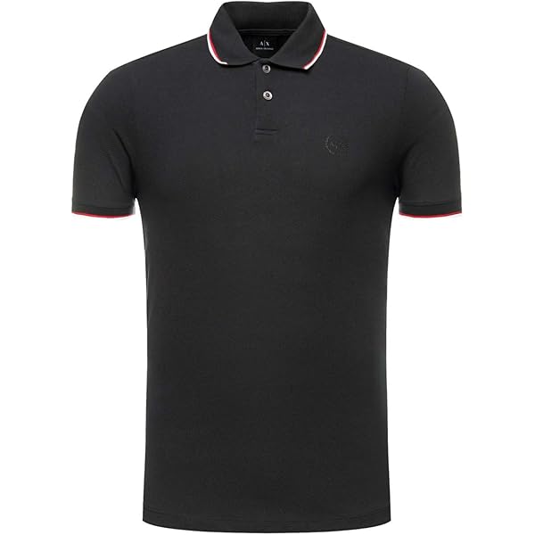 Armani Exchange Men's Slim Fit Cotton Pique Tipped Polo