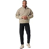 BASS OUTDOOR mens Convertible Hoodie Pullover Sweater With 1/4 Zip Front, Elbow Patches and Side Zip Pockets Standard