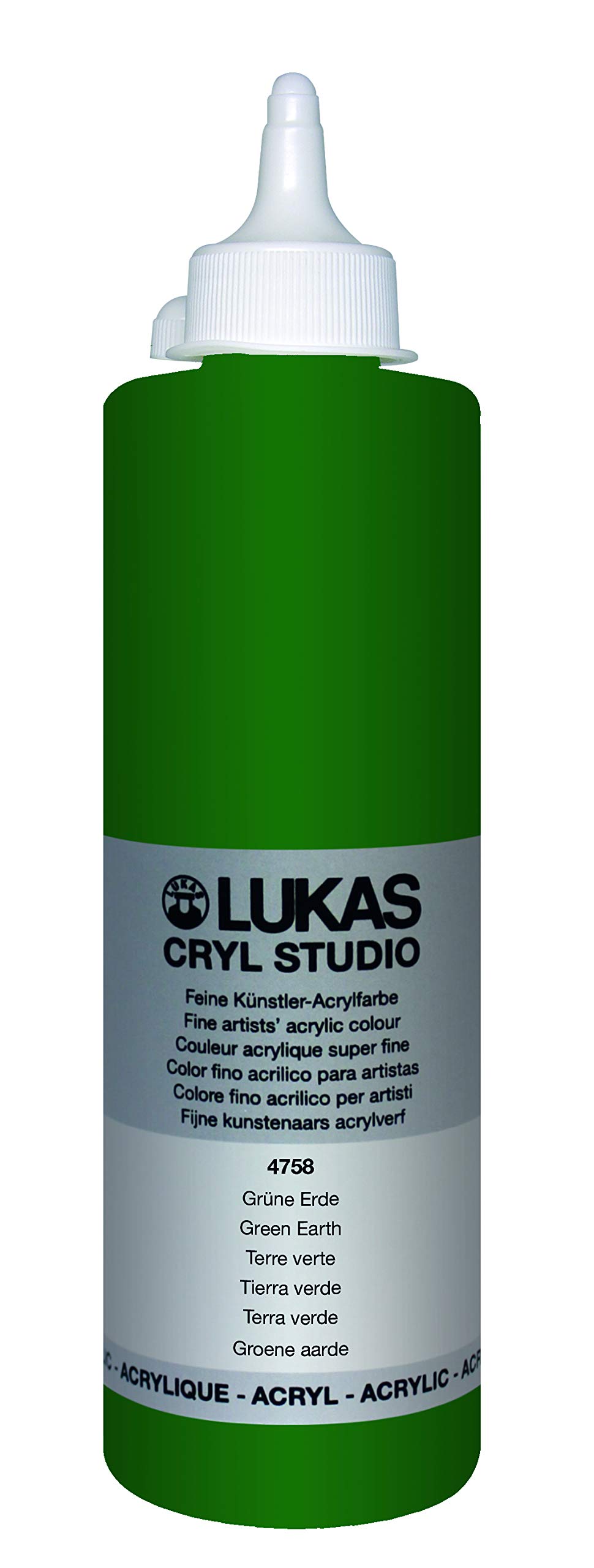 LUKAS Cryl Studio 500ml Premium Quality Acrylic Paint - Green Earth