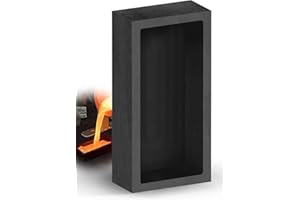 Lyrufexon 1KG Graphite Ingot Molds Casting Tool, 4 * 2 * 1" Mould for Melting Casting Refining Recycling Aluminum Copper Silver Gold, 5 Kinds of Capacity, Smelting Metal (1KG: 4"*2"*1"/1 Piece)