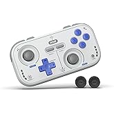 IINE Retro Pocket Wireless Game Controller – Compact Gamepad with Hall Effect Joysticks, Customizable Buttons, 1000Hz Polling Rate – Compatible with PC, Switch, Mobile, Steam Deck, Tablet (Grey)