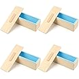 Soap Loaf Box, 42 oz Soap Box for Soap Making with Wooden Boxes, Set of 4, Soap Bar Box Can Be Used for Homemade Soap Produce, Soap Making, Ideal Size and Large Capacity,by GNIEMCKIN