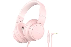 Kids Headphones Wired with Microphone, Tribit Starlet01 Safe Sound Tech 85/94dBA Volume Limited, SharePair, HiFi Stereo Folda