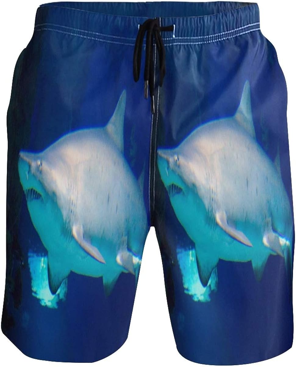 Men's Swim Trunks, Marvellous Shark Bathing Suits for Men，Beach Board