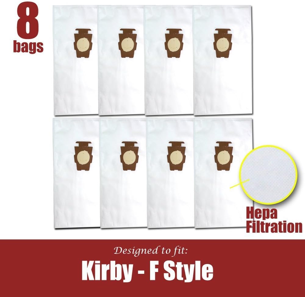 Osrammotor Kirby F Style Vacuum Avalir Sentria, Fits Kirby Generation 3, G4, G5, G6, G7 Ultimate & Diamond, Sentria I, Sentria II and Avalir. Kirby Part #204808/204811 - (8 Bags)