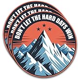 3Pcs Don't Let The Hard Days Win Sticker, Bookish Reading Mental Health Awareness Gift Stickers Decal 3 Inches