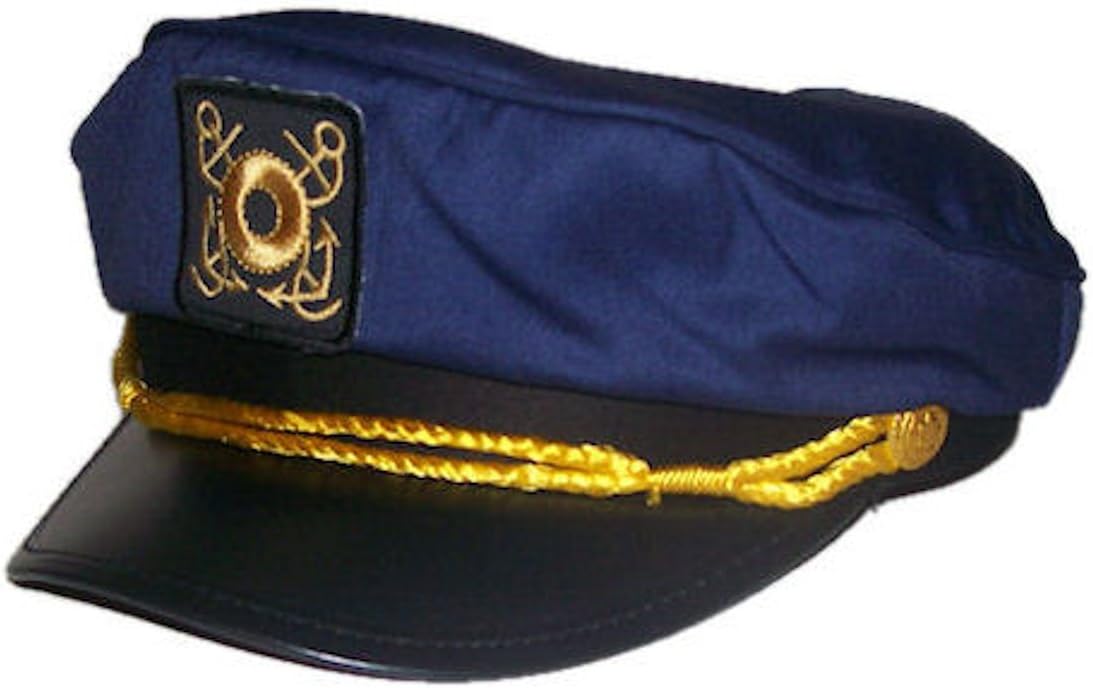 RTD Trading Youth Deluxe Yacht Captain Sailor Hat Adjustable (Navy Blue)