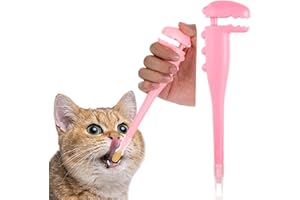 LLOUSSAK Cat Pill Shooter, Pet Pill Shooter for Cat, Dog Pill Shooter Cat Pill Shooter, Cat Tablet Soft Tip Syringe Pet Medical Feeding Dispenser Tool for Small Animals(Pink)