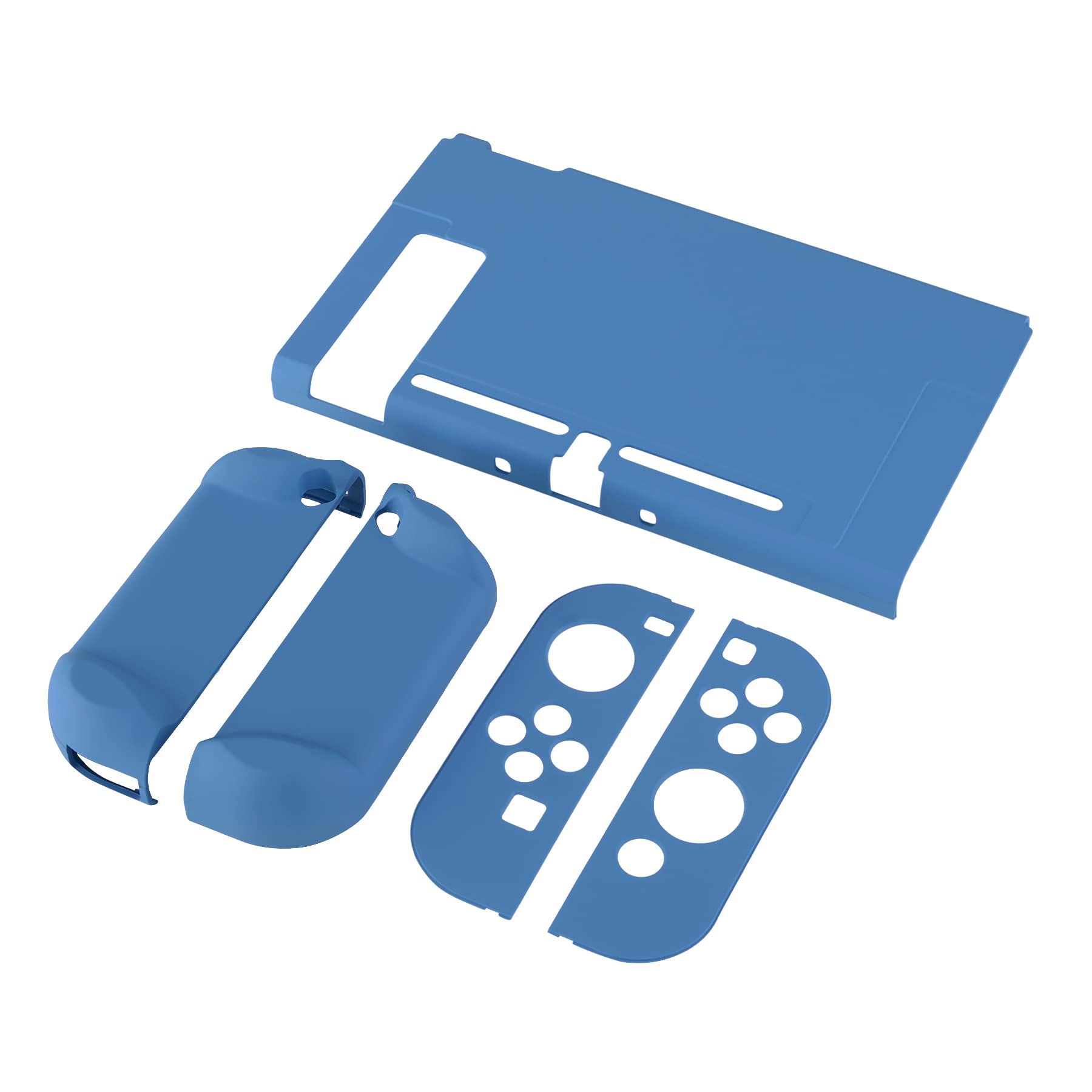eXtremeRate PlayVital Back Cover for Nintendo Switch Console, Handheld Controller Separable Protector Hard Shell for NS Joycon, Customized Dockable Protective Case for Nintendo Switch - Air Force Blue