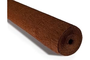 LCREATE LCREATE LCREATE Cartotecnica Rossi 140g 10 Inch Wide 8.2ft Long Italian Crepe Paper Rollfor Wedding Ceremony Various Large Festivals Decoration ('Testa di Moro' Dark Brown（968）)