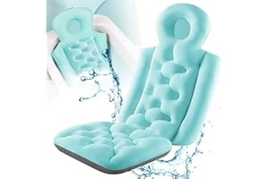 Bath Pillow Full Body Bath Tub Pillow Bath Cushion Non-Slip Resistant Bathtub Mat with Comfort Head Rest Back and Tailbone Su