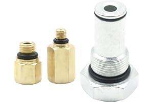 DUZFOREI 3 Pack 6.0 IPR High Pressure Oil Pump Air Test Fitting Tool, with Oil Rail Adapters Leak Test, Replacement for 6.0L 