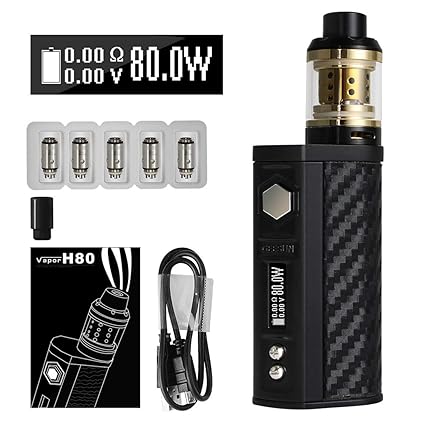 VOVCIG Cigarrillo Electronico Starter Set H80 E-Cig Vapor E Cig Mod Kit 80W Box