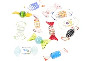 OFFSCH 12pcs Vintage Glass Candy Ornaments Handmade Style Home Decor for Christmas Weddings Parties