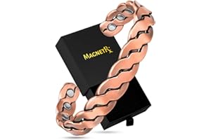 MagnetRX® Copper Magnetic Bracelets – Effective Pure Copper Bracelet for Men and Women – Copper Cuff Adjustable Magnetic Brac