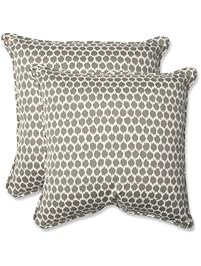 Pillow Perfect Outdoor Seeing Spots Sterling Throw Pillow, 18.5-Inch, Set of 2