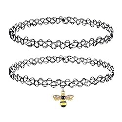 BodyJ4You 2PC Tattoo Choker Necklace - 90s Choker