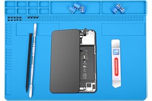 MMOBIEL Premium Silicone Soldering & Repair Mat – 14 x 10 inch, Heat Resistant to 932°F (500°C) – Non-Slip Workbench Mat for 
