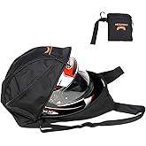 Peicees Motorcycle Helmet Bag Folding Lightweight Motorcycle Backpacks for Men Waterproof Large Capacity Cycling Motorcycle Helmet Backpack Riding Storage Bags