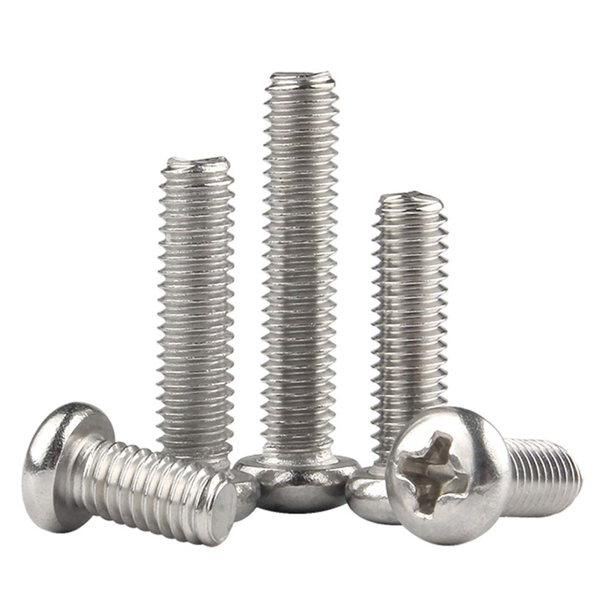 YOFASEN Phillips Screws - M5 Phillips Pan Round Head Machine Screws Standard Cross Screw for Machinery Equipment, M5*60 10pcs