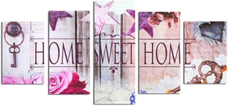 Haihuic 5 Paneles Lienzo Arte De La Pared Pintura Al Oleo Hogar