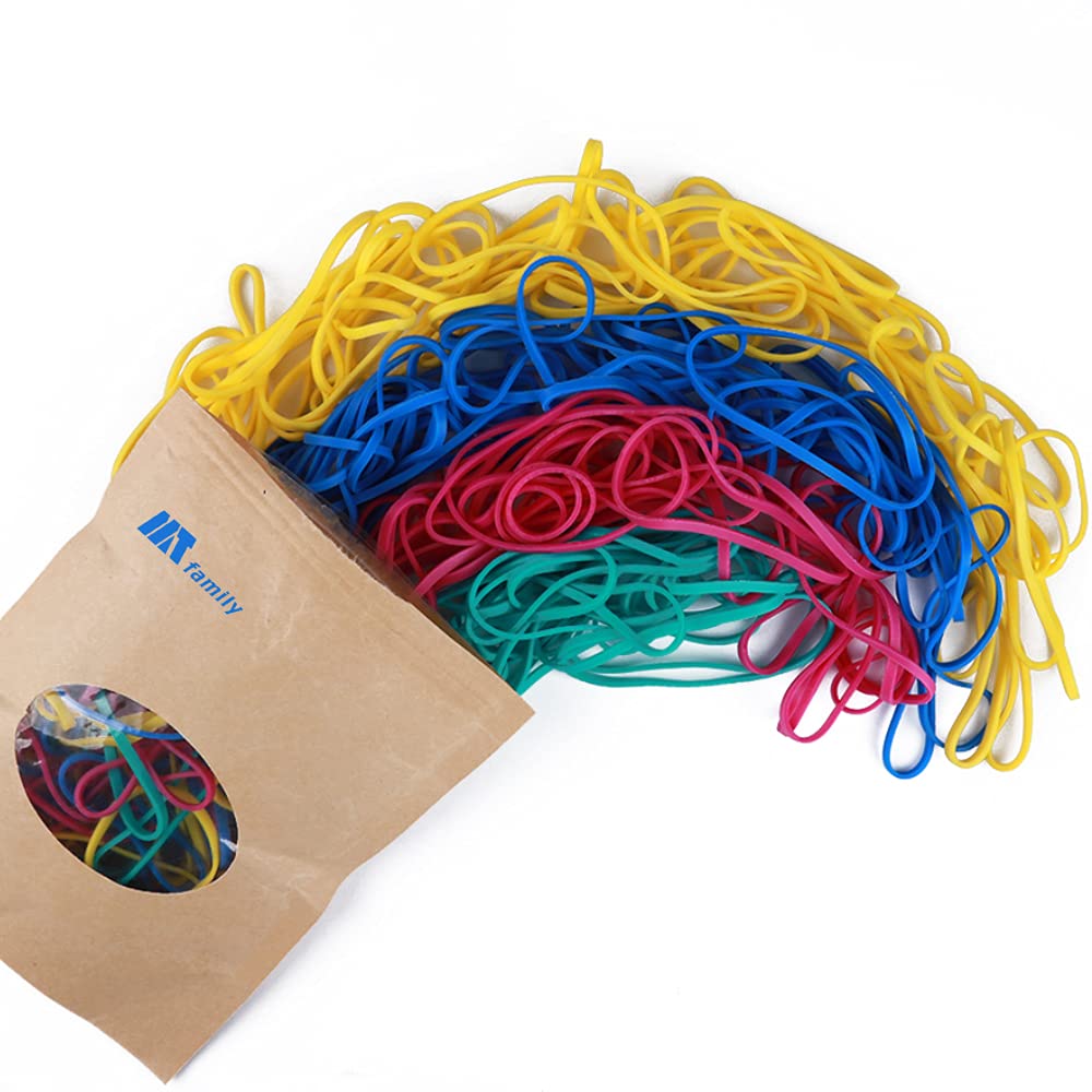 Photo 1 of Rubber Bands, Matfamily Size 33 (3 1/2" x 1/8''), Colorful Non Latex Rubber Band Bulk Elastic Stretchable, Durable Elastic Band Loops for Files Folders Bank Paper Bills Money, office or home, 50g Bag
