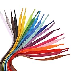 MOCATH 2 Pairs Flat Shoe laces Colorful Shoelaces
