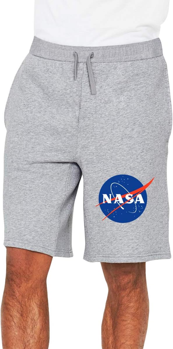 NASA Retro Logo Vintage Mens Casual Shorts Elastic Jogger Gym Sport Shorts