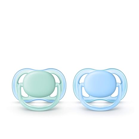 Philips Avent ultra air Schnuller 0-6 Monate SCF244/20, Doppelpack, Jungen, blau/grün