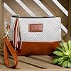 Wristlet-Wallet-Clutch-Bag-Greta-Small-Phone-Purse-Handbag-Gray-White-Herringbone-Funky-Monkey-Fashion