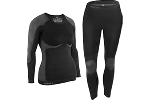 ALPIDEX Functional Wear Thermal Underwear Woman Ski Breathable Warm Base Layer Cold Weather Set Long Johns Top Bottom