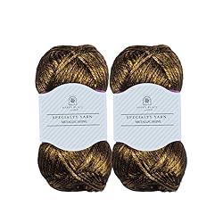 2PK Metallic Shine Yarn, Bulky, Wool Yarn, Silky