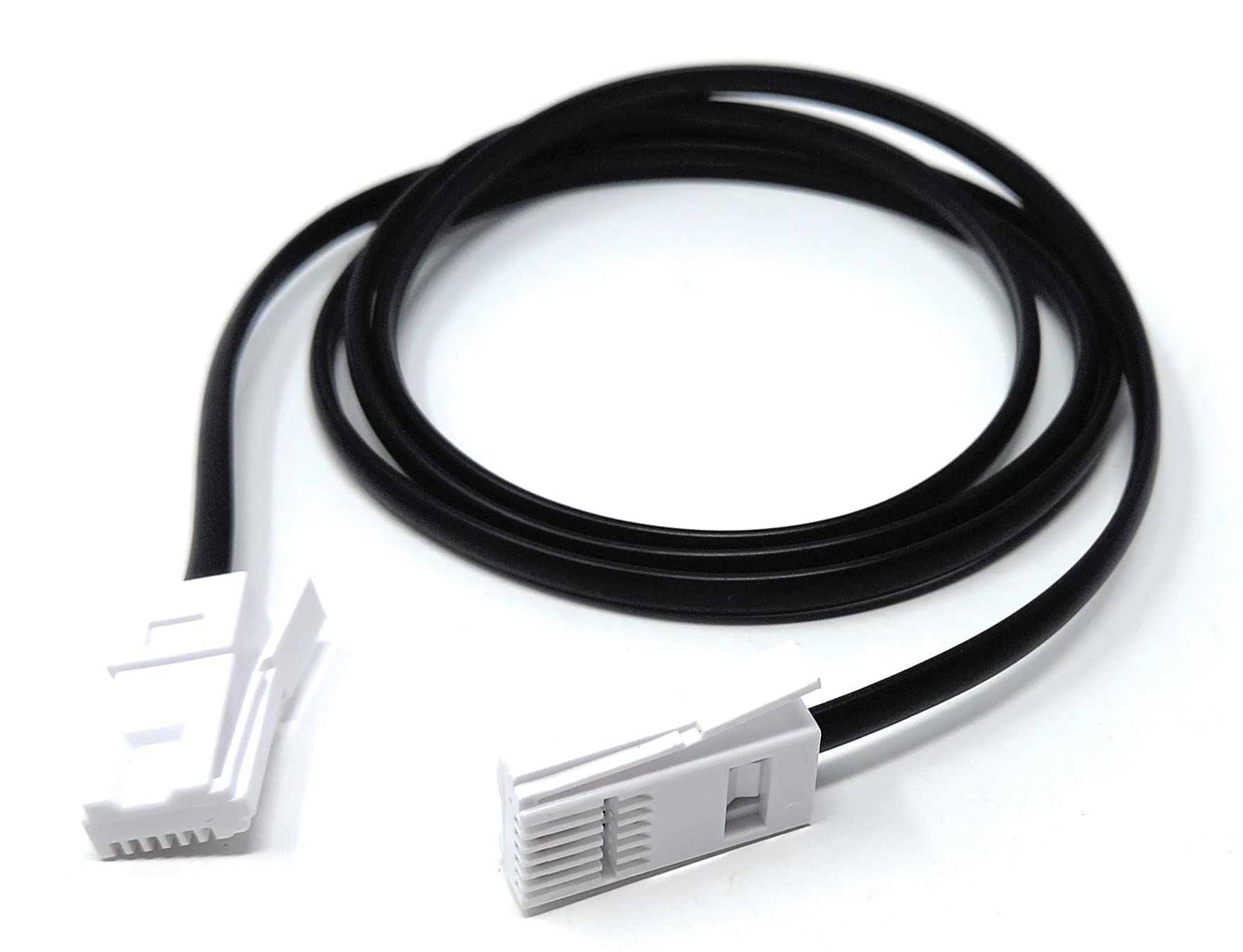 DRUT 1m BT to BT 4 Wire 431A Male to Male Plug Telephone Flat Cable Lead 3.3ft Black