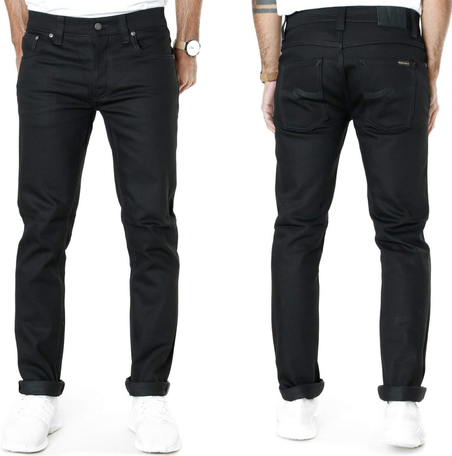 Nudie Jeans Men's Grim Tim Jean in Black Ring