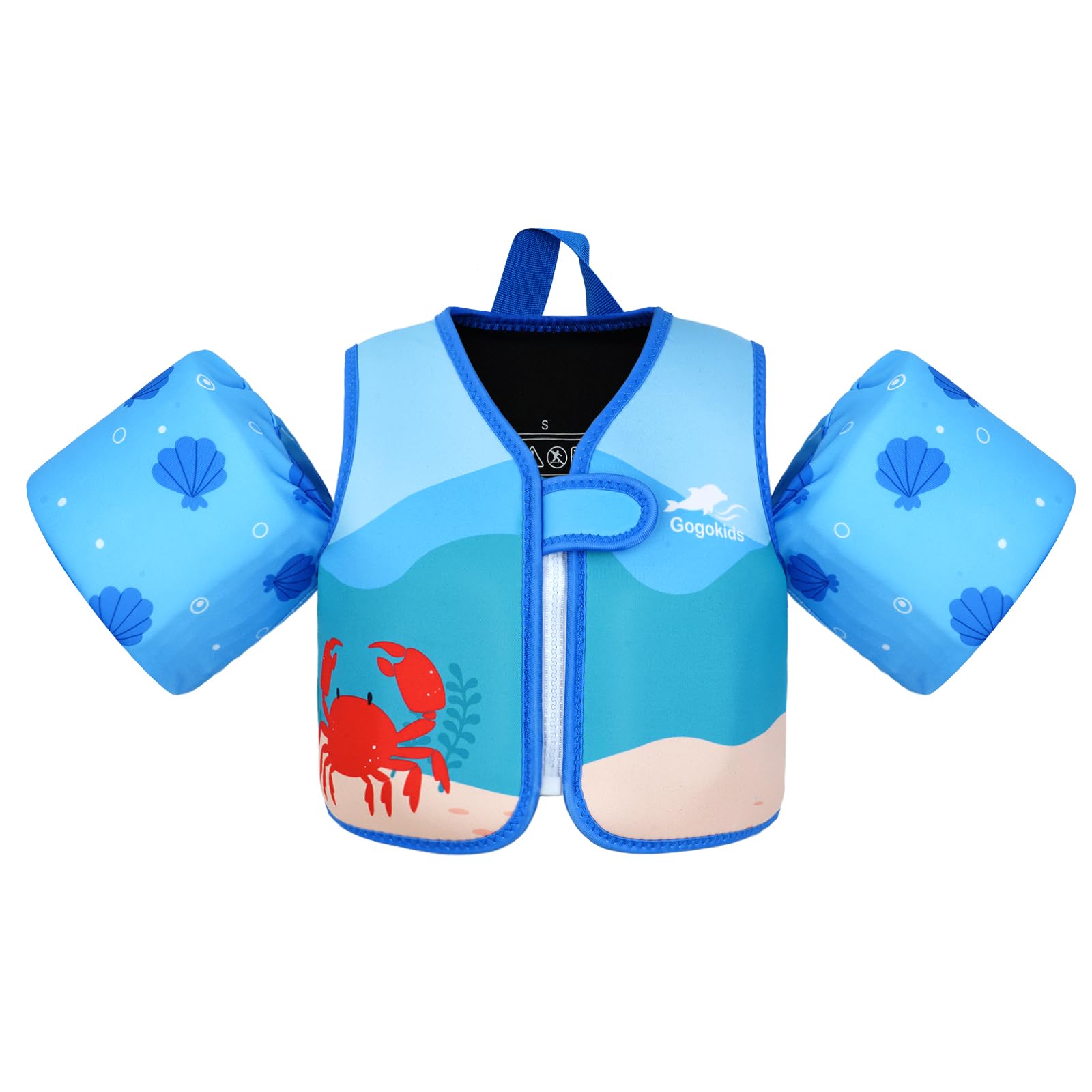 Gogokids Kids Swim Vest Float Armbands, Toddler Jacket-style Swimming Buoyancy Flotation with Adjustable Straps Children Float Jacket for Boys Girls (3-6 Years/19-30 KG)