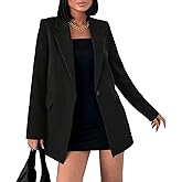 Women Fall 2026 Blazers Business Casual Long Sleeve Lapel Pockets Dressy Suit Jackets Work Office Outfits Lapel Pockets